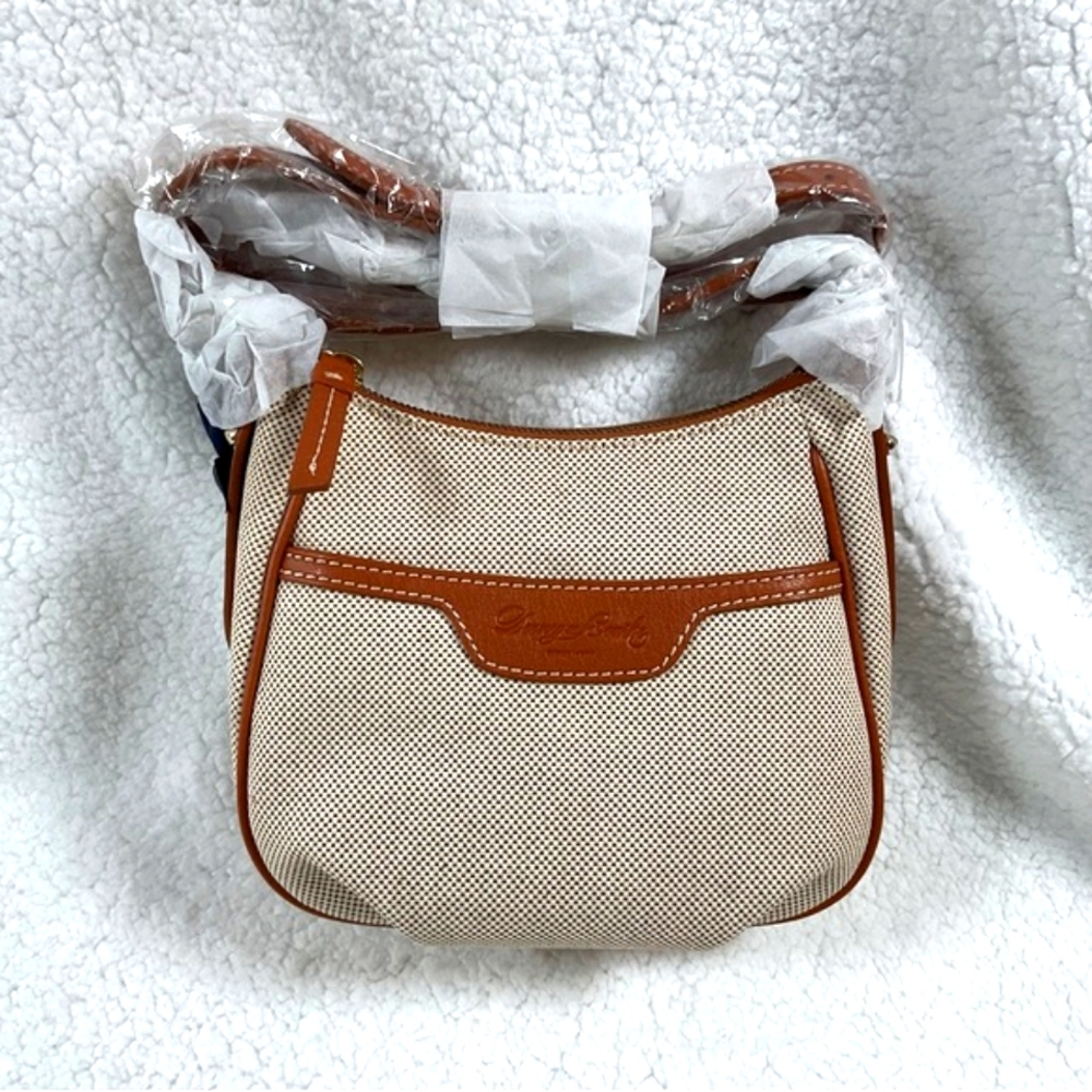 Dooney & Bourke NWT Mini Margot Crossbody Purse Bag Canvas Body Leather Trim